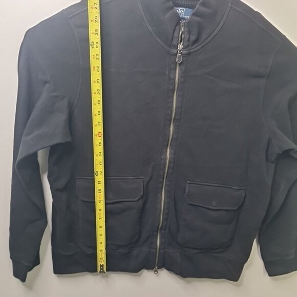Polo Ralph Lauren Mens Track Jacket Black Full Zip Size XXL - Picture 10 of 11